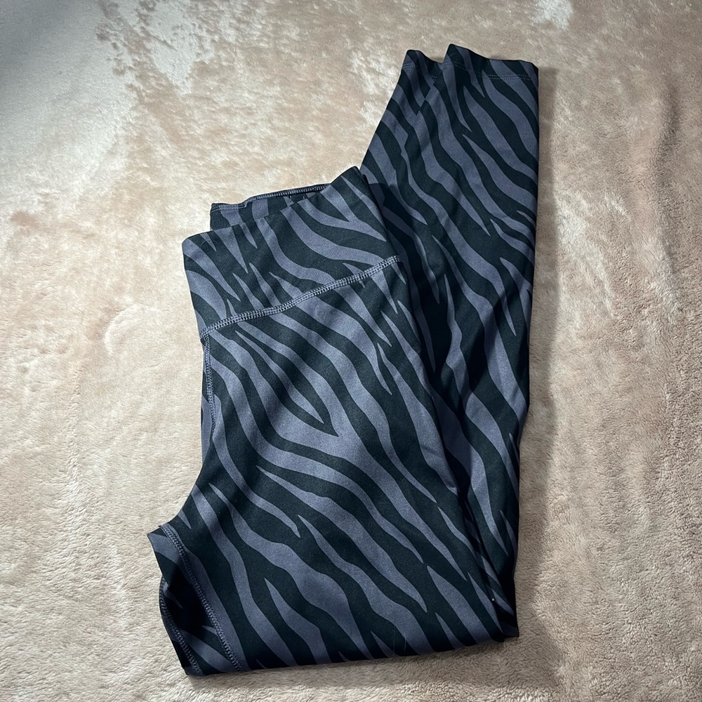 Nike Dri-FIT Black and Purple Zebra Leggings